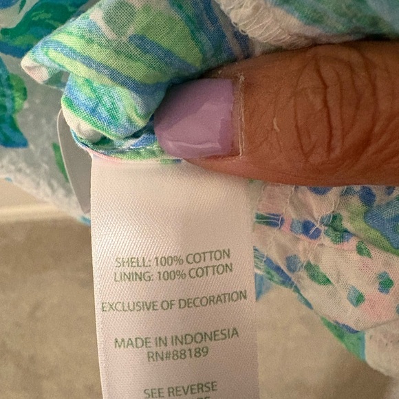 Lilly Pulitzer multi Tiered Maxi Dress in Blue, Green & Light Pink - Picture 4 of 4